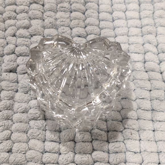 VINTAGE Crystal Jewelry Box | Heart Shaped Trinket Box - Picture 2 of 14